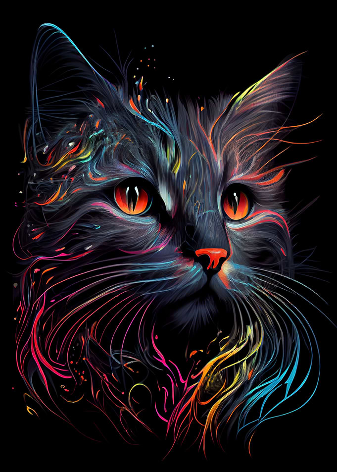 Abstract Cat Surreal