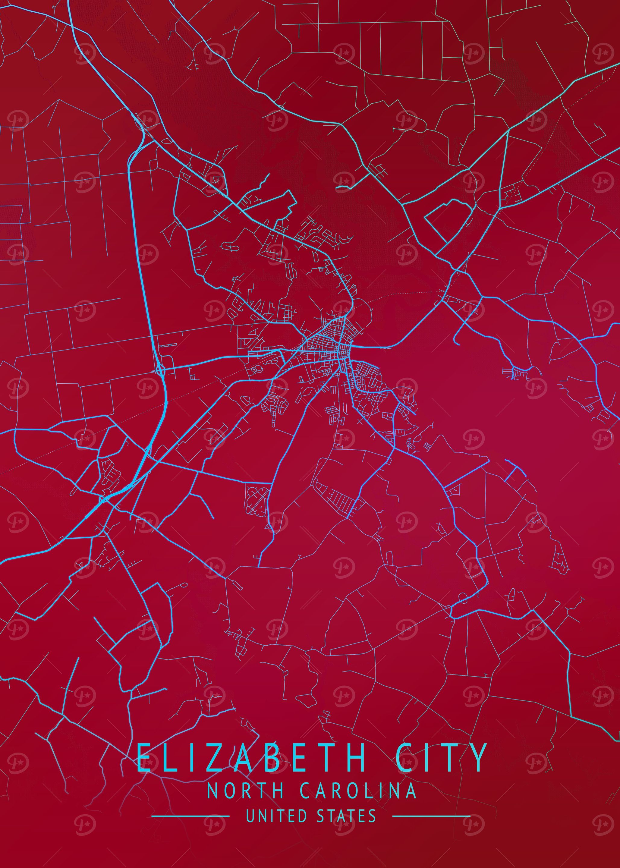 Elizabeth USA City Map