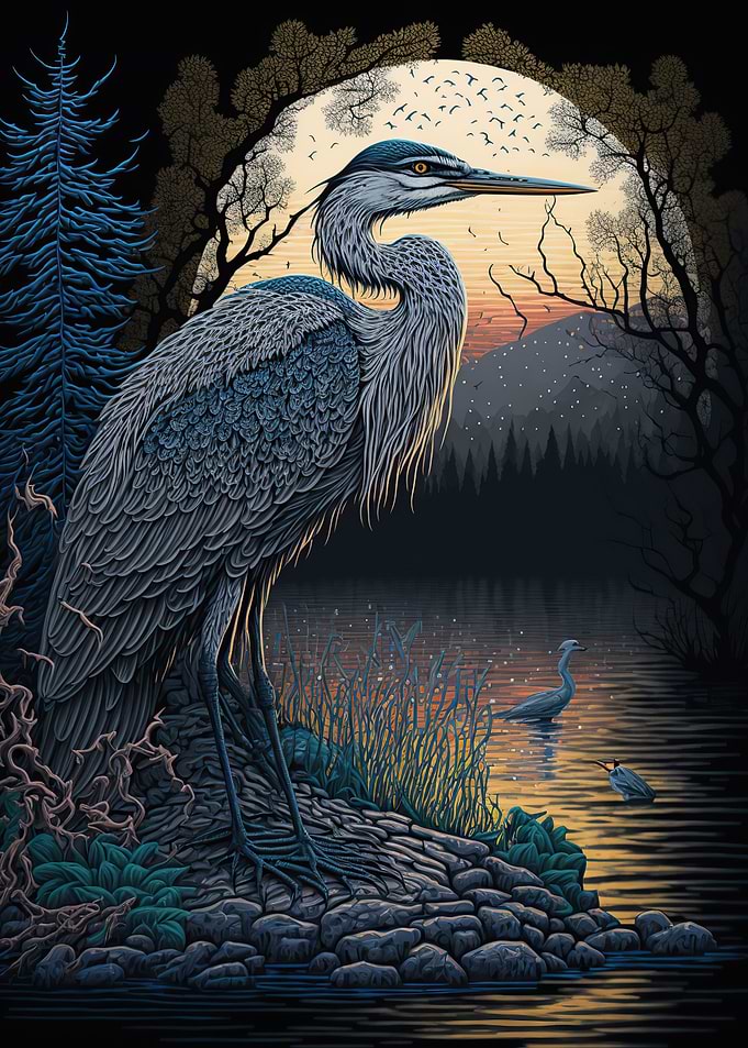 Beautiful heron