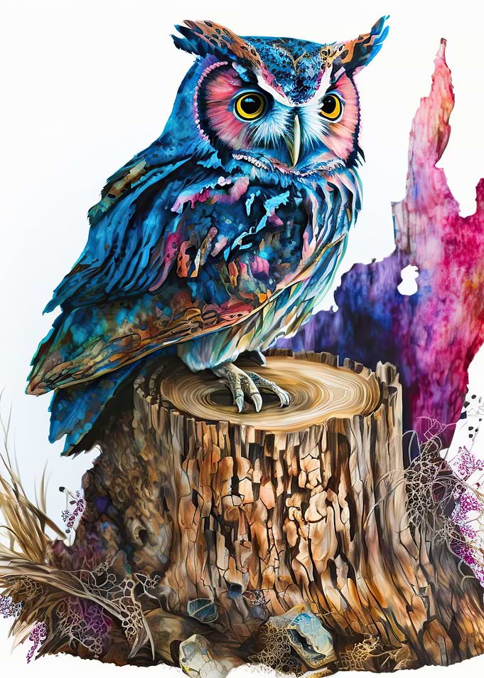 Owl watercolor