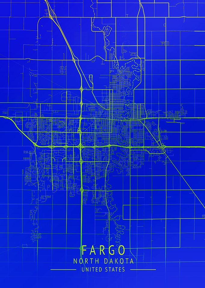 Fargo USA City Map