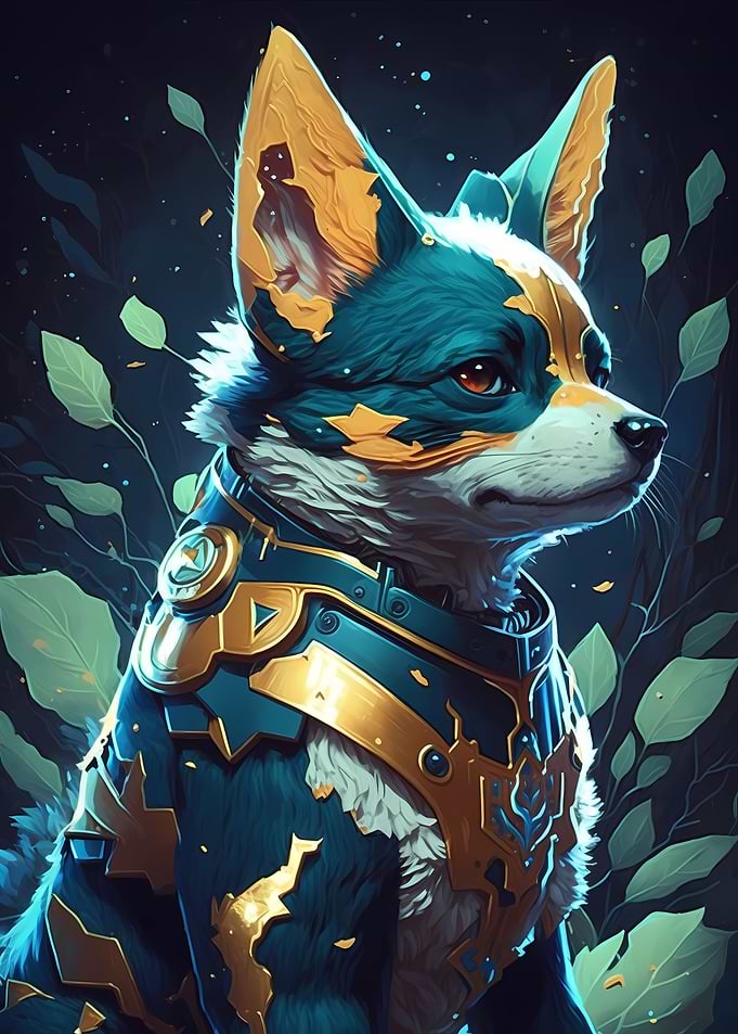 Magic realism Corgi Dog