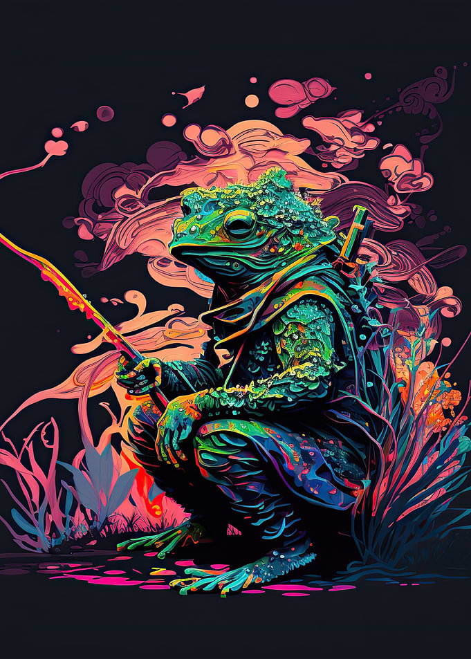 Frog samurai