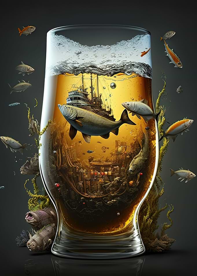 aquarium inside the cup
