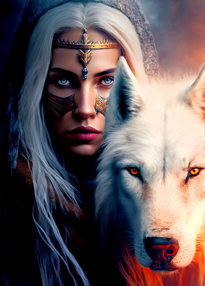 Woman and Wolf