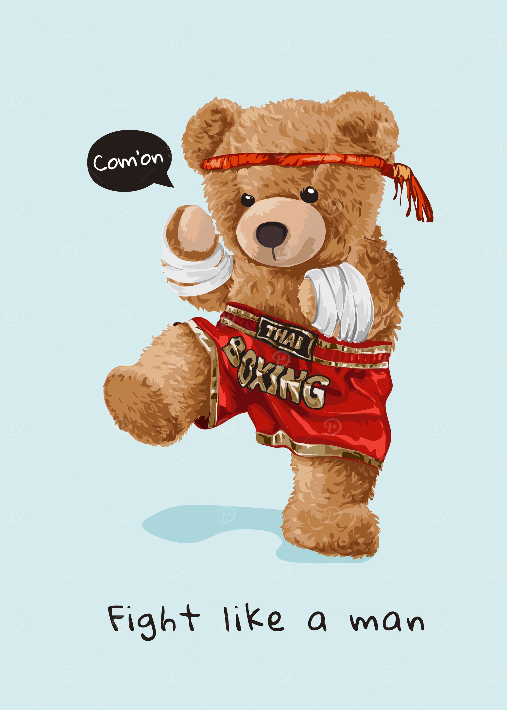 Funny cartoon bear