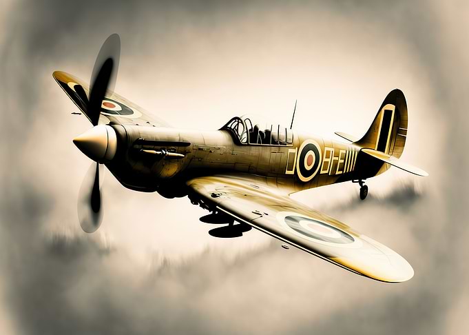War plane watercolor