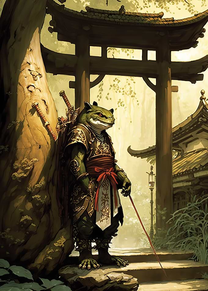 Frog samurai