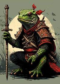 Frog samurai