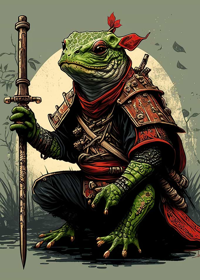 Frog samurai