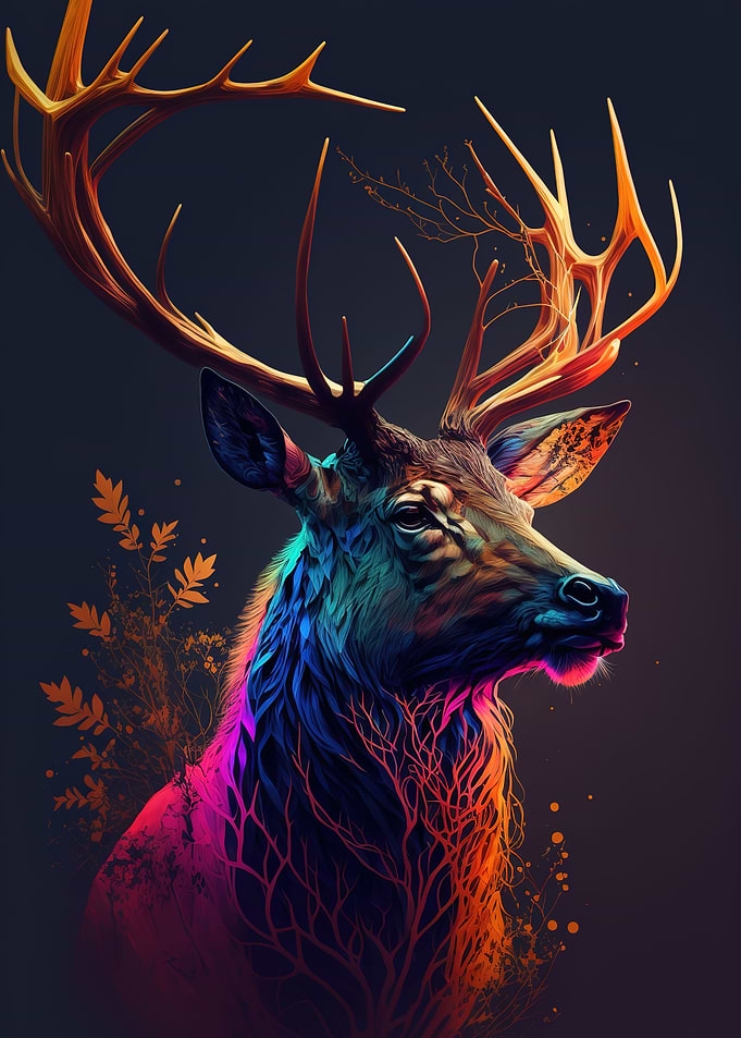 Deer neon