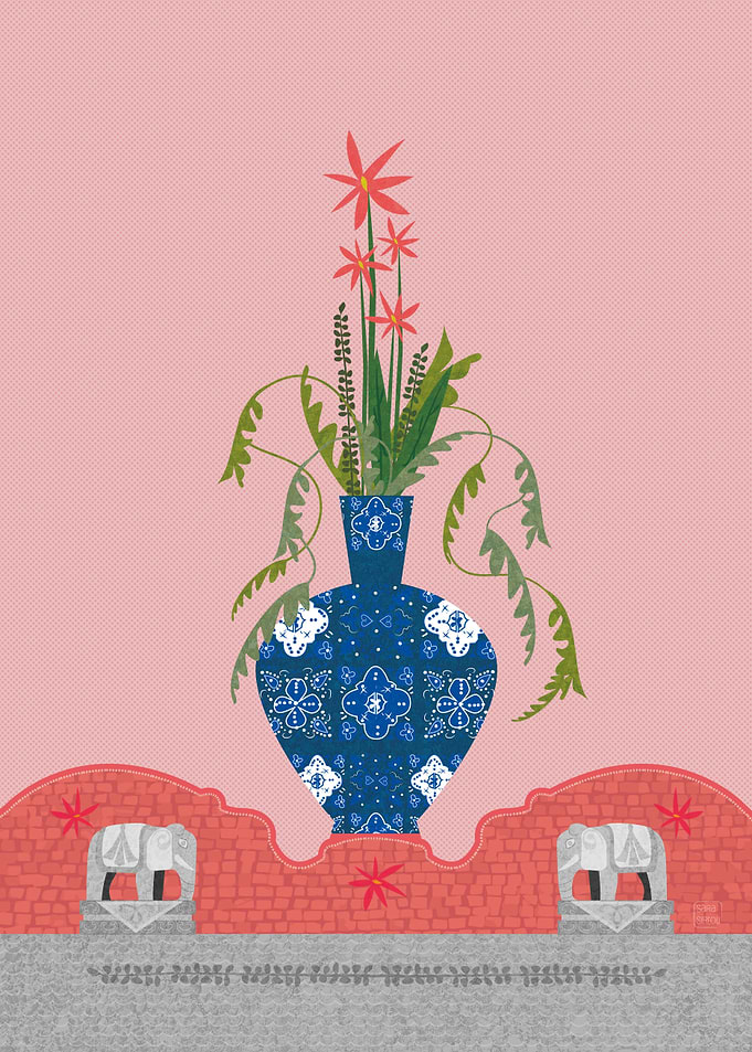 Sicilian style flowerpot