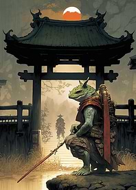 Frog samurai