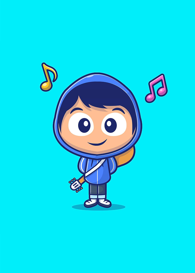 Cute Boy With Guitar