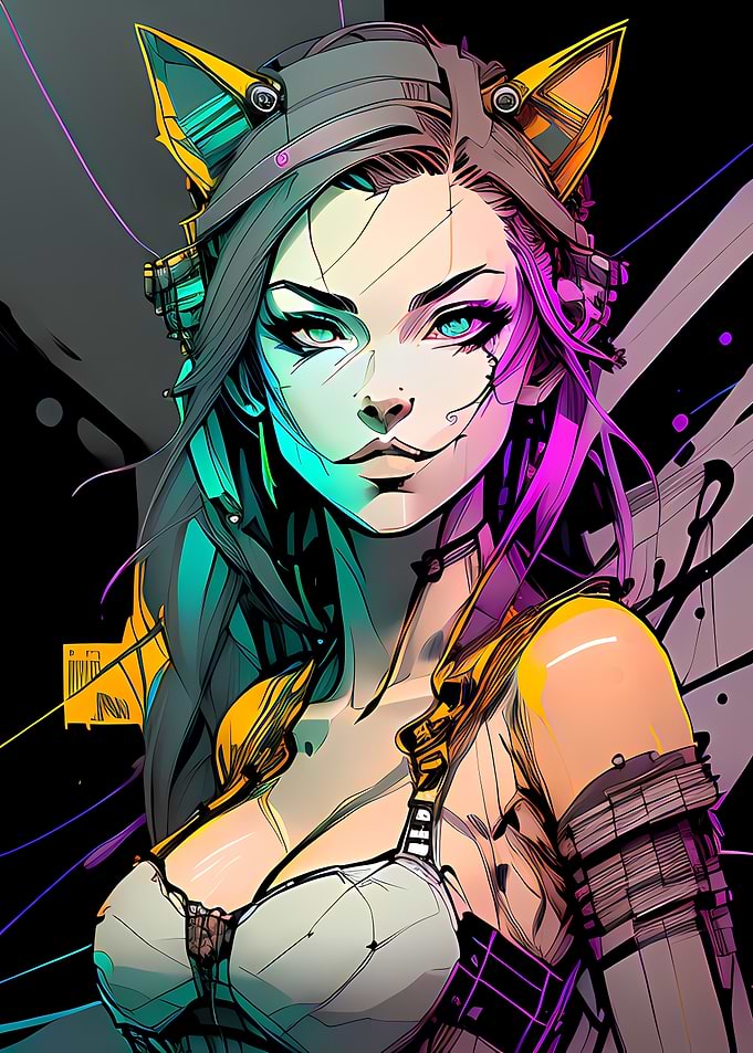 Cat Cyber Gil Art