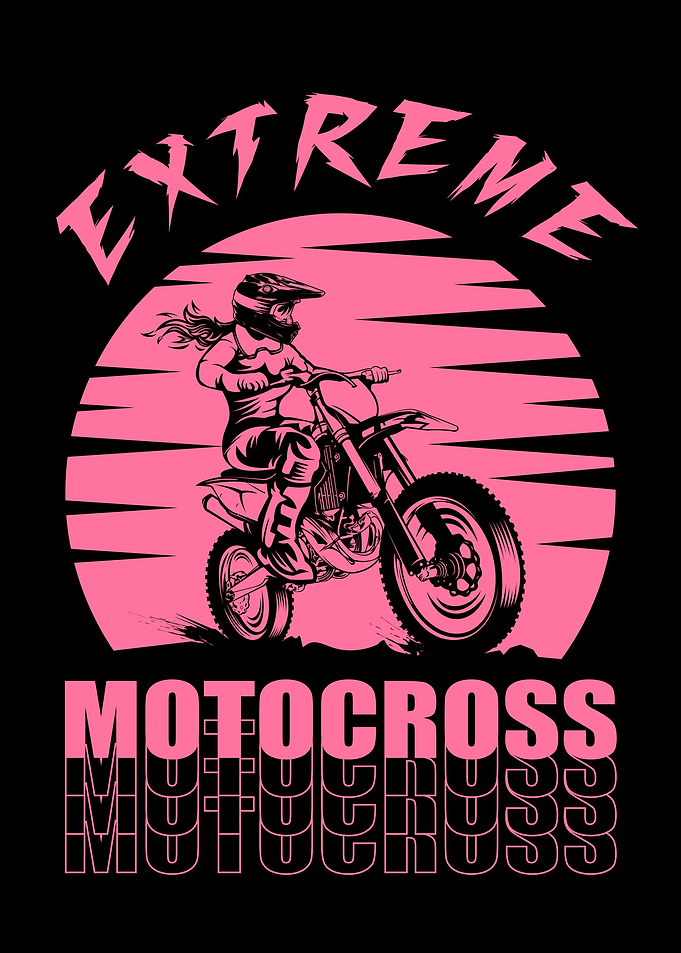 female motocross sunset