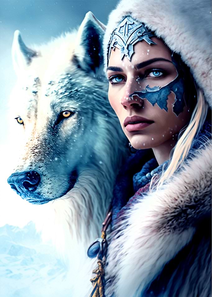 Woman and Wolf