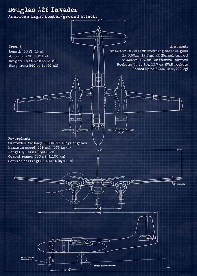 A26 Invader Blueprint