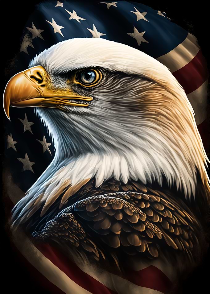 Eagle American Flag