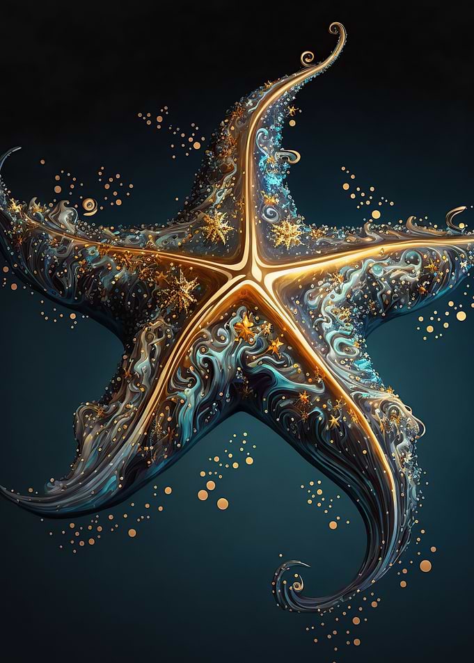 watercolour starfish