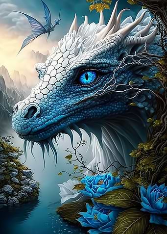 Mandala Ice Dragon Jungle