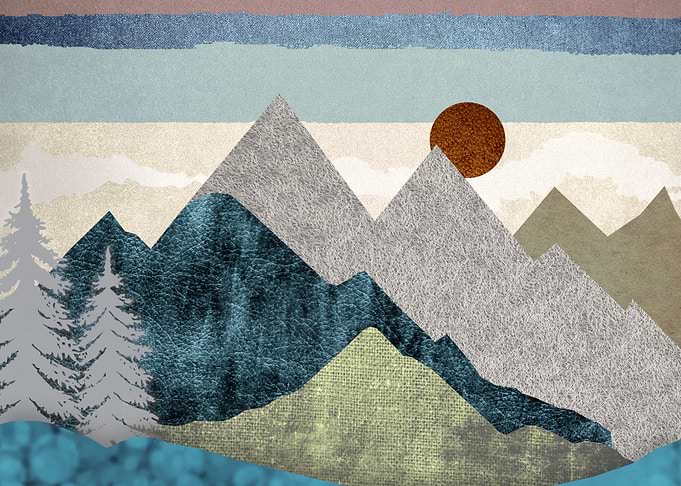 Mountain Striped Sky