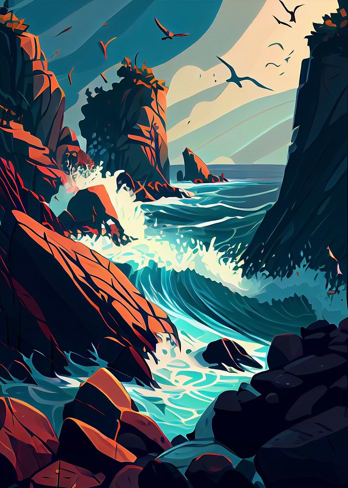Wild Nature Ocean Waves