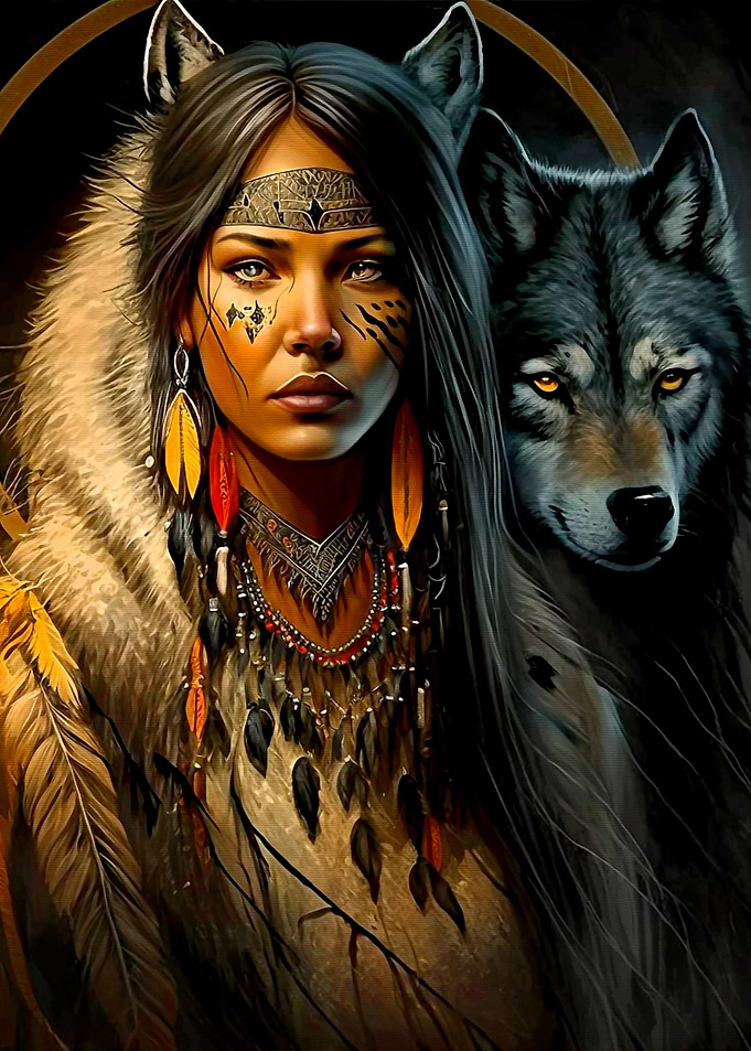 Woman and Wolf