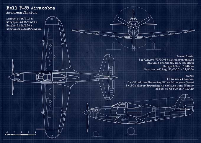 P39 Airacobra Blueprint