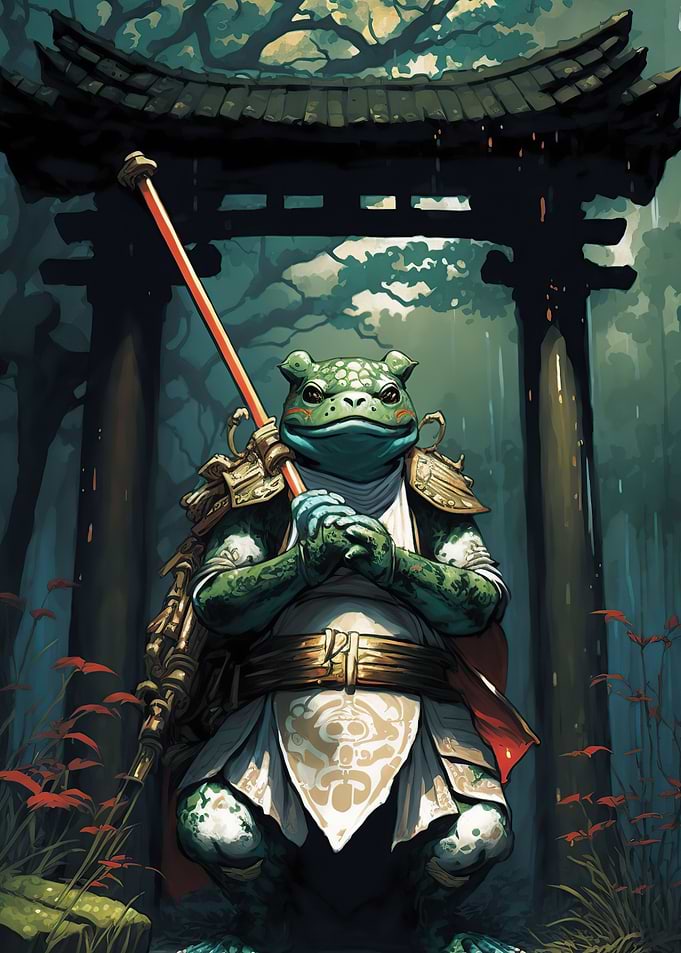 Frog samurai