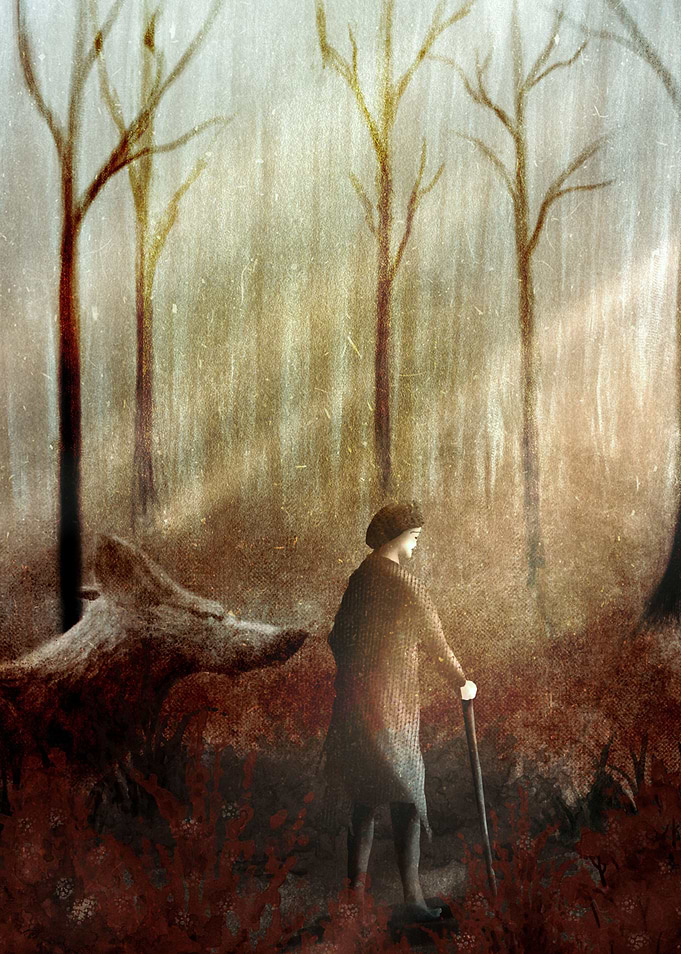 retro forest