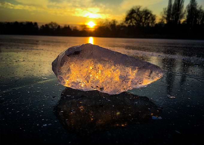 Warmer Sonnenuntergang