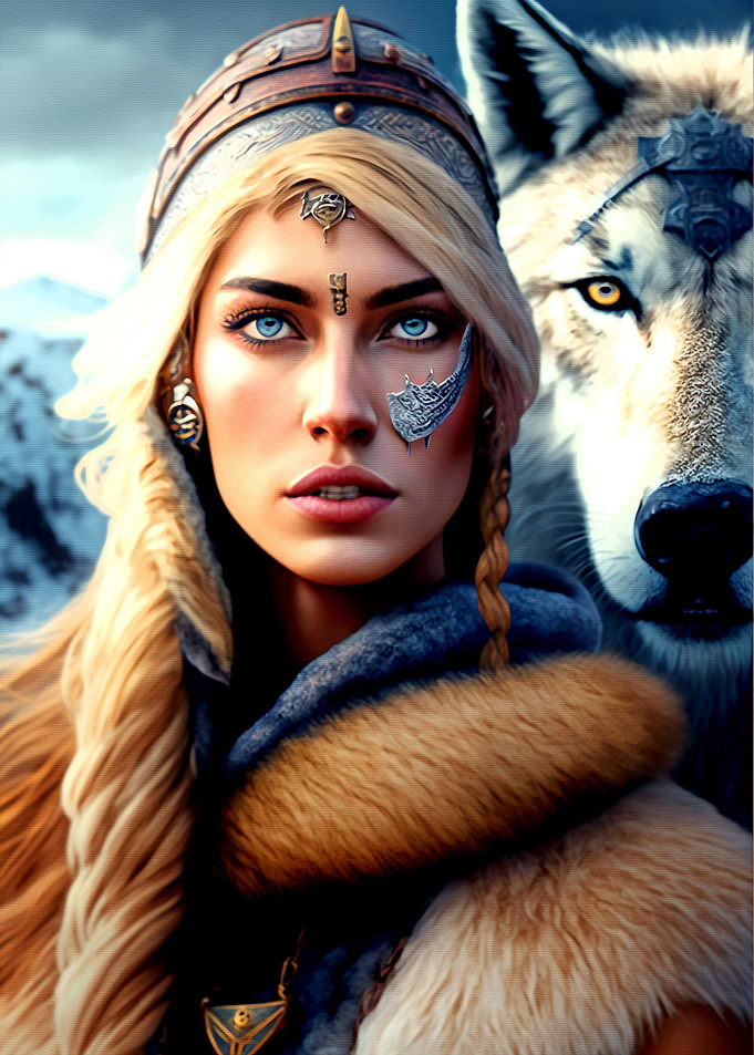 Woman and Wolf