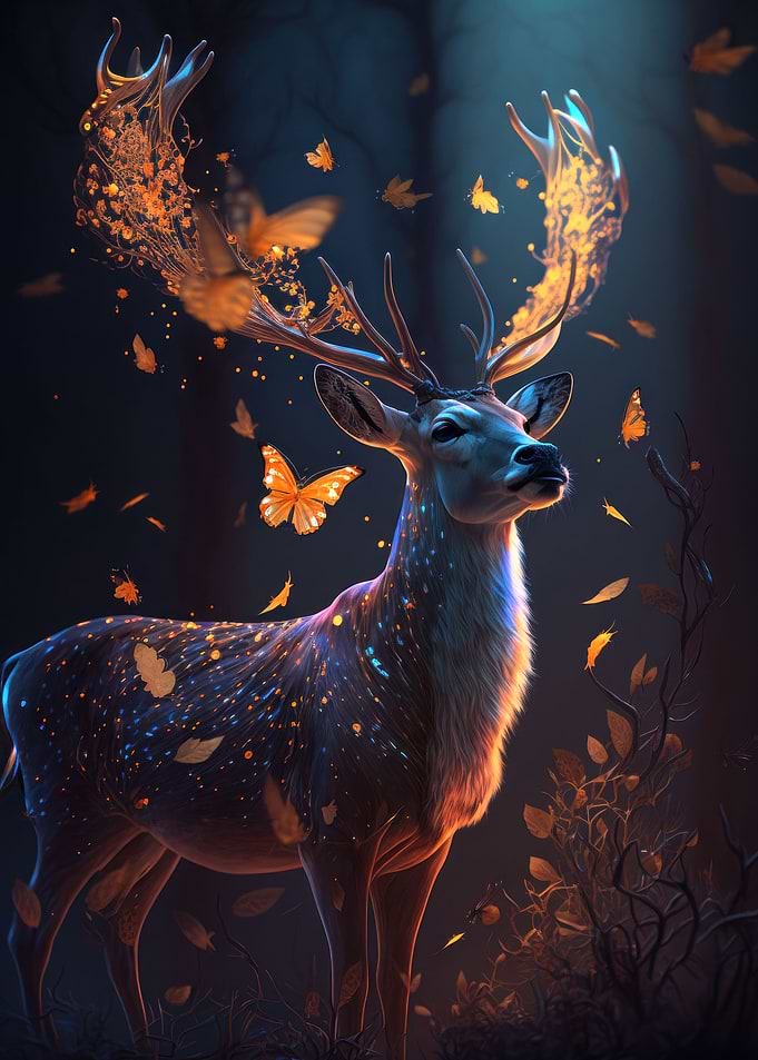 Magic Butterfly Deer Dream