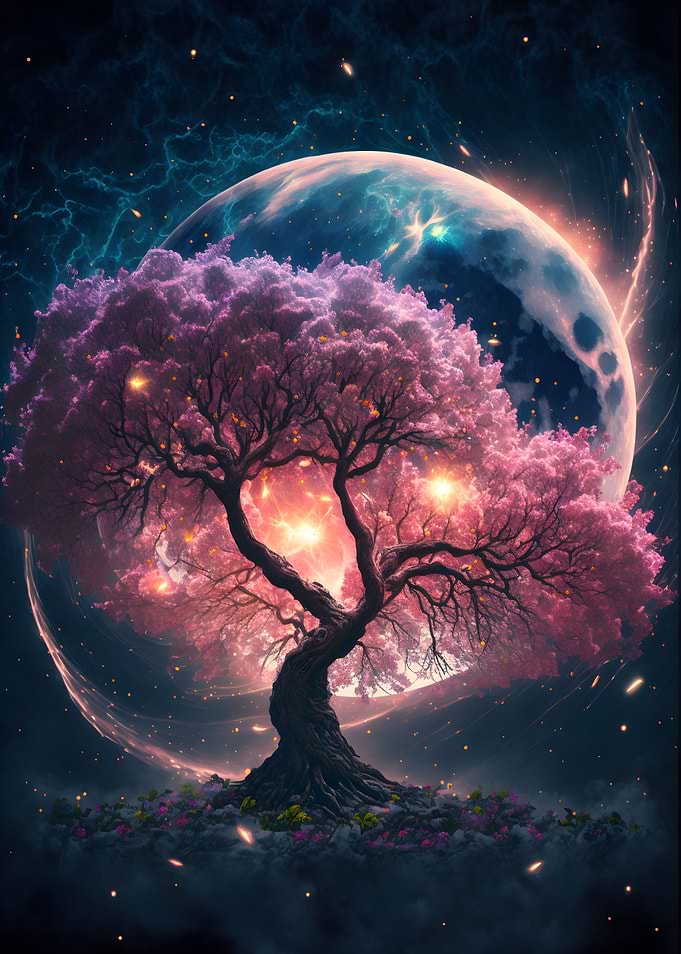 Cosmic Sakura Tree