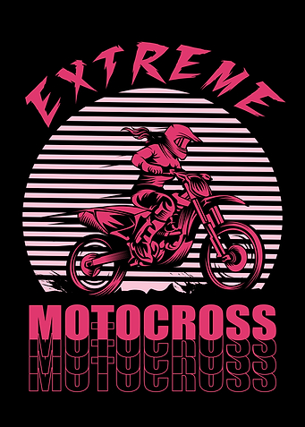female motocross sunset