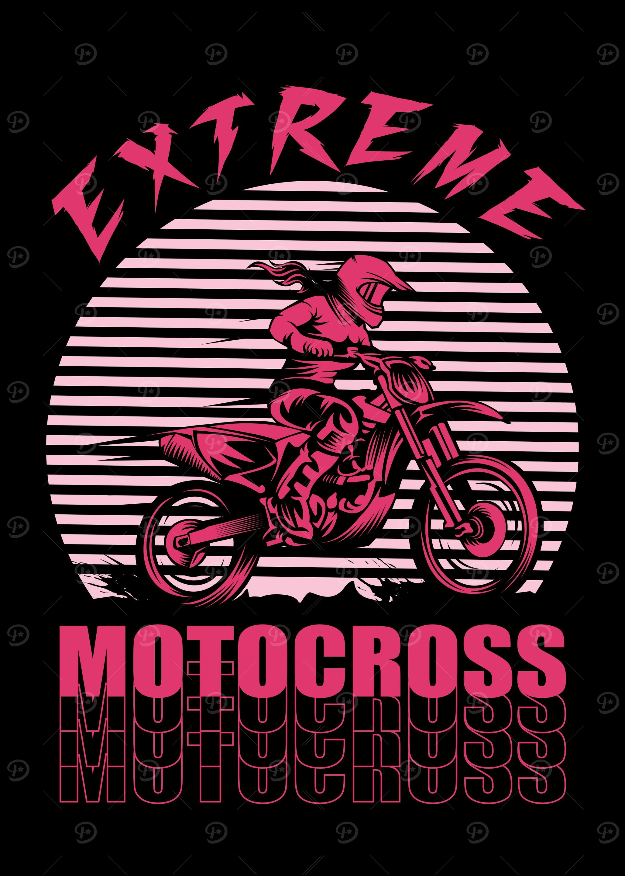 female motocross sunset