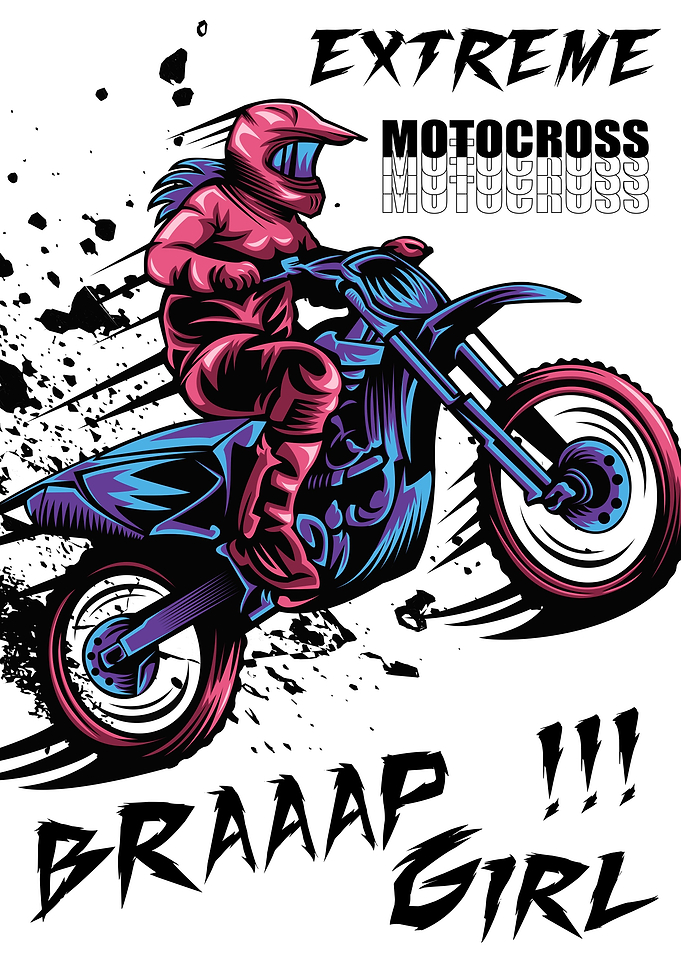 Woman motocross jump