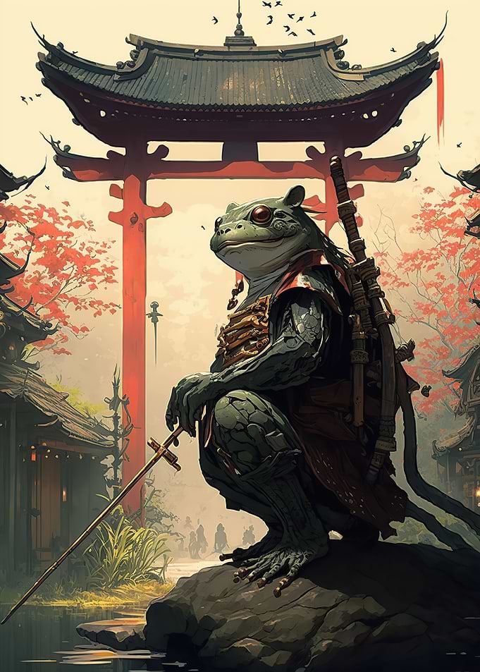 Frog samurai
