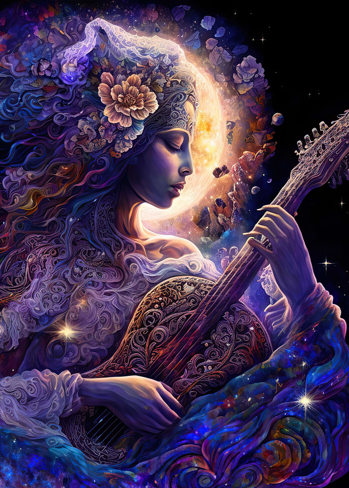girl playing guitars