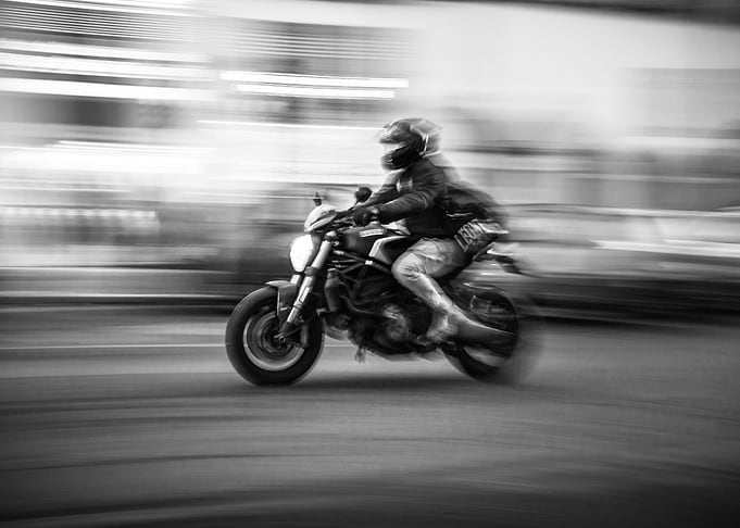 Motorcycle motion blur