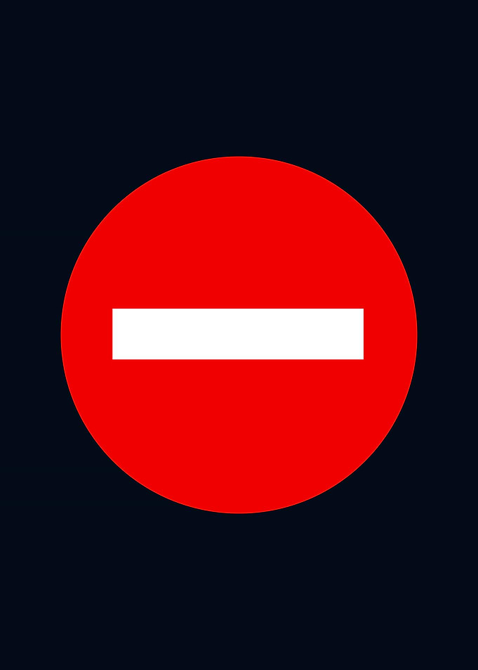 no entry road sign
