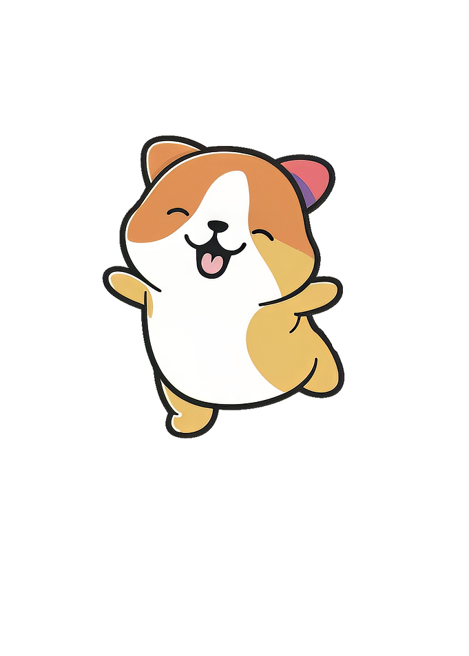 Happy Colorful Dog Dancing