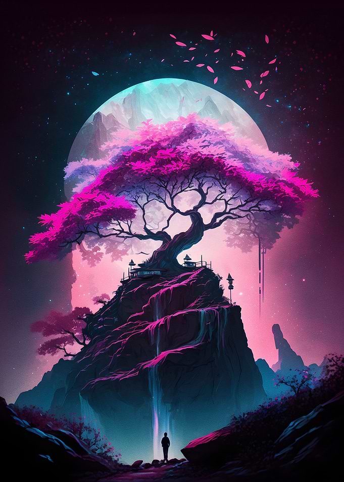 Tree In mountains