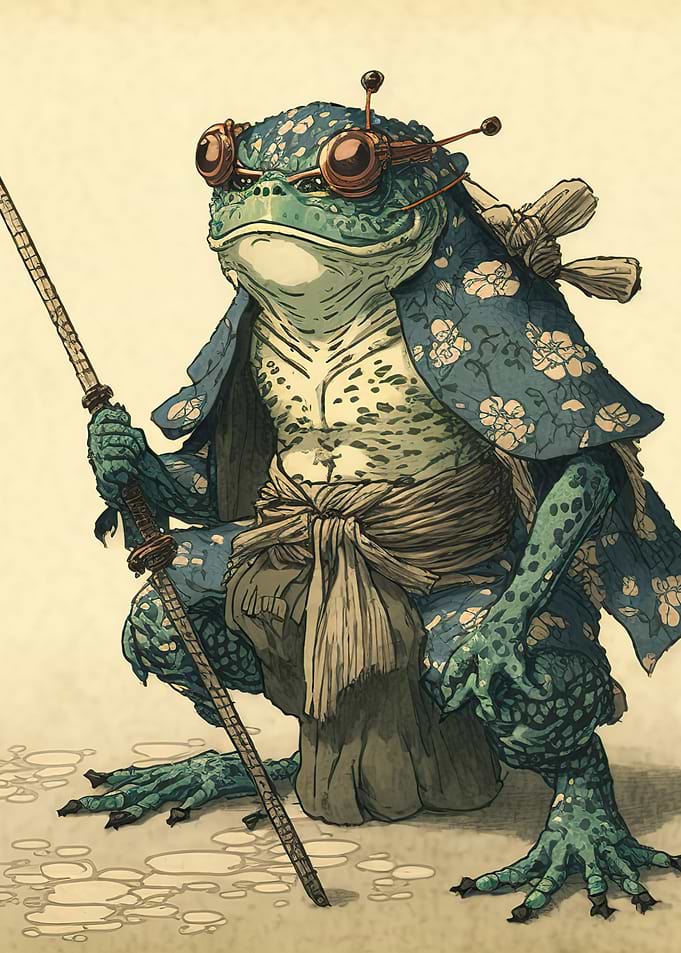 Frog samurai