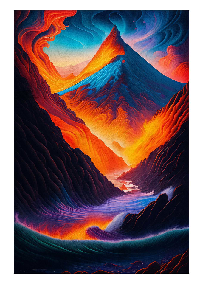 mountain fire