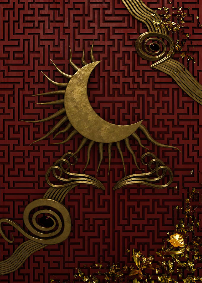 Japanese moon pattern