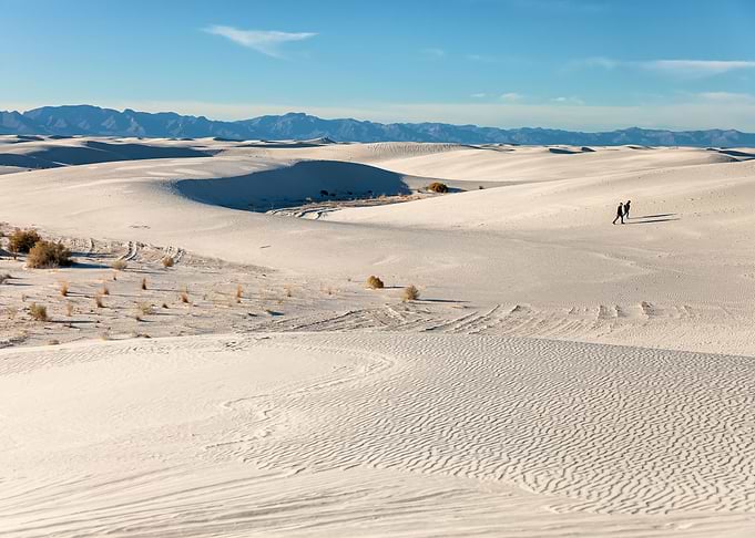 White Sand with Hikers