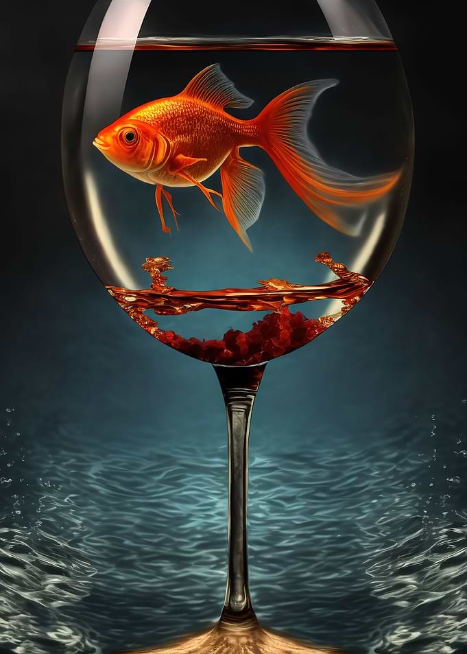 aquarium inside the cup