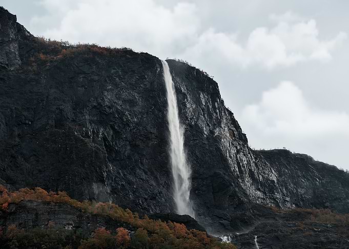 Viking village waterfall